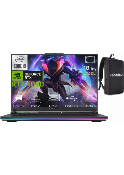 Rog Strix Scar I9-14900HX G834JYR-N6097W-22 48GB 2tb+2tb RTX4090 16GB W11HOME 18" Wqxga Gaming Laptop(Outlet)