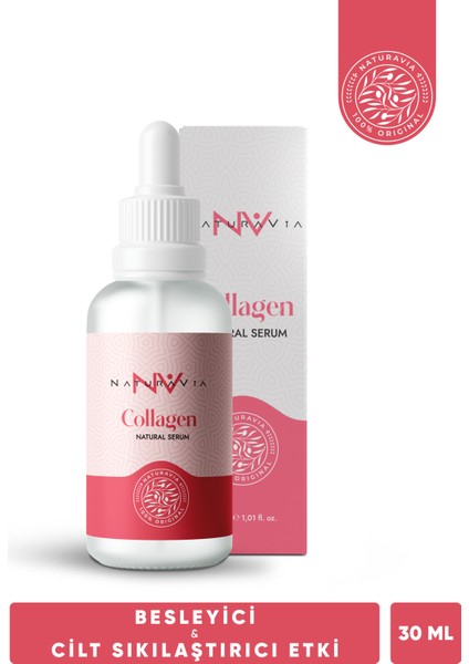 NaturaVia Collagen Serum - İnce İfade Çizgileri İçin Cilt Bakım Serumu