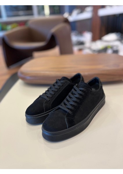 4226 Siyah Nubuk Hakiki Deri Erkek Sneakers