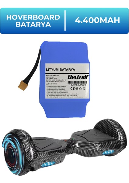Hoverboard Batarya 36V 4.400MAH (Orjinal Kapasite) Hoverboard Bataryası