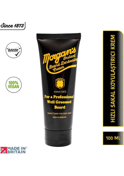 Morgan's Instant Beard Darkening Cream - Sakal Koyulaştırıcı Bakım Kremi 100 ml