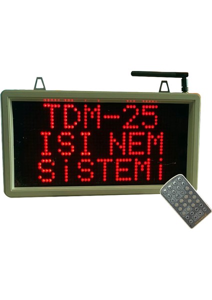 Büyük Matrix LED Ekranlı Uzaktan Kumandalı Isı Nem Takip Sistemi