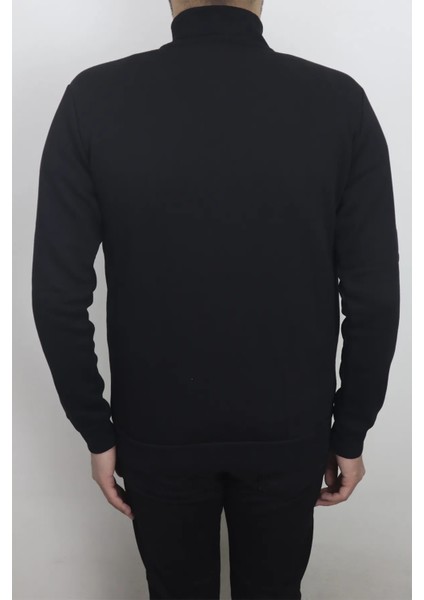 Fistan Store Erkek Düz Spor Dar Kalıp Hakim Yaka 3 Iplik Şardonlu Fermuarlı Kışlık Sweat fırsatları