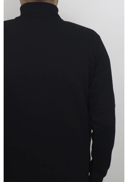 Fistan Store Erkek Düz Spor Dar Kalıp Hakim Yaka 3 Iplik Şardonlu Fermuarlı Kışlık Sweat indirimleri