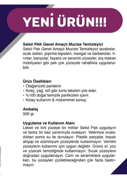 Aren- Je 4 Adet Pak Genel Amaçlı Mucize Temizleyici Krem 4 x 500 gr modelleri