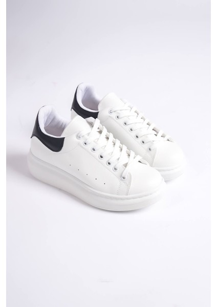 Samira Premium Ortopedik Beyaz Siyah Kadın Sneaker