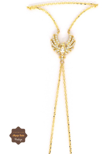 Anka Kuşu Altın Kaplama 925 Ayar Gümüş Kadın Şahmeran Bileklik 201024089