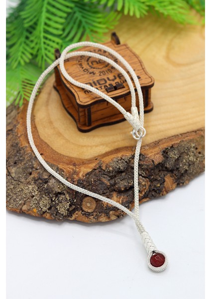 Akik Taşlı 1000 Ayar Kazaziye Gümüş Gerdanlık Kadın Kolye 201024112 fiyatları