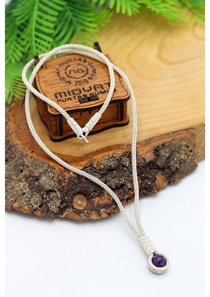 Ametist Taşlı 1000 Ayar Kazaziye Gümüş Gerdanlık Kadın Kolye 201024113 fiyatları