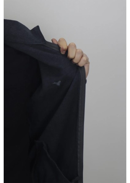 Fistan Store Erkek Düz Normal Kalıp Hakim Yaka Selanik Kumaşlı Fermuarlı Kışlık Hırka modelleri