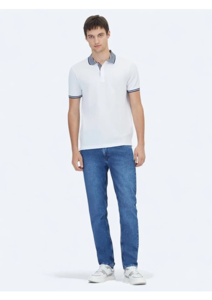 Beyaz Polo Yaka Pamuk Karışımlı T-Shirt fiyatları