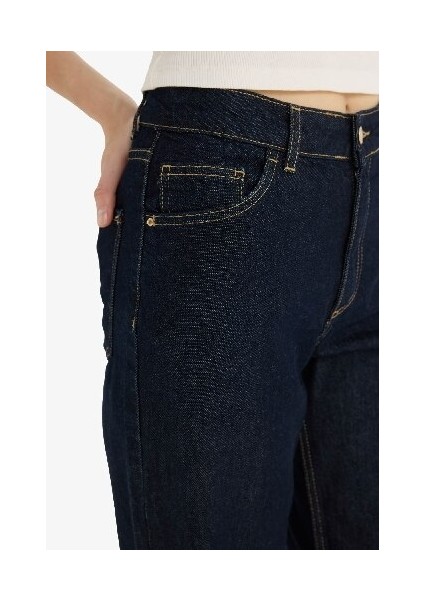 Straight Wide Yüksek Bel Uzun Jean Pantolon D5123AX25SP