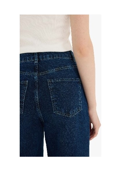 90's Wide Leg Yüksek Bel Uzun Jean Yıkamalı Pantolon E4269AX25SP