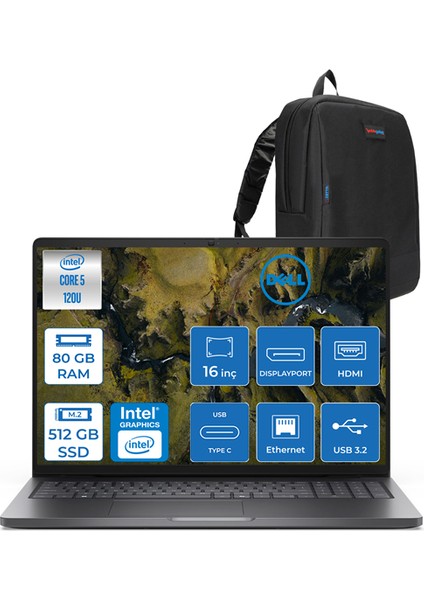 Pro 16 Xcto Ultra Core 5 120U 80GB Ddr5 512GB SSD Intel Graphics 16" Fhd+ 300NIT Ubuntu Taşınabilir Bilgisayar XCTOPRO16UI5F21 + Zettaçanta