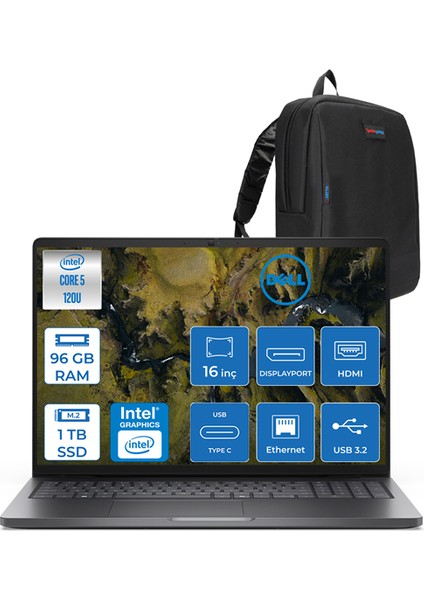 Pro 16 Xcto Ultra Core 5 120U 96GB Ddr5 1tb SSD Intel Graphics 16" Fhd+ 300NIT Ubuntu Taşınabilir Bilgisayar XCTOPRO16UI5F22 + Zettaçanta