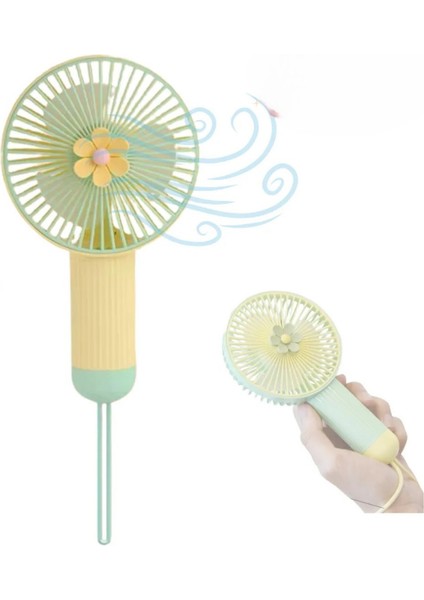 El Fanı-Mini Taşınabilir Fan USB 3 Kademeli Sessiz Çalışma Taşınabilir Şarjlı Vantilatör