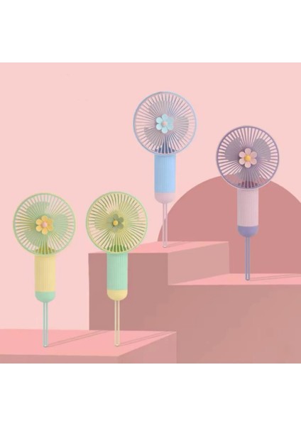 El Fanı-Mini Taşınabilir Fan USB 3 Kademeli Sessiz Çalışma Taşınabilir Şarjlı Vantilatör