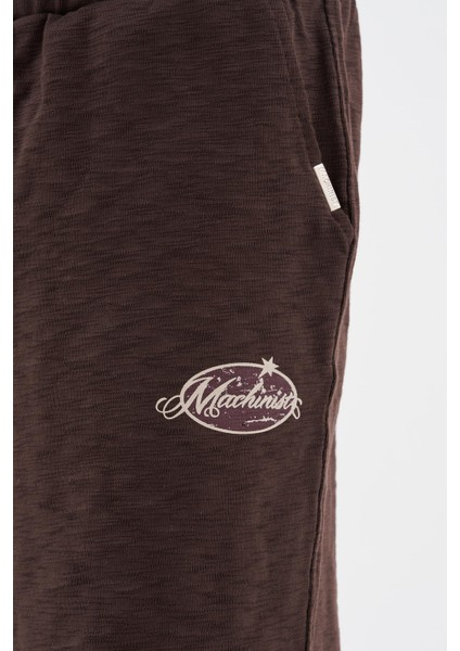 Erkek Premium Fabric Printed Kahverengi Şort fırsatları