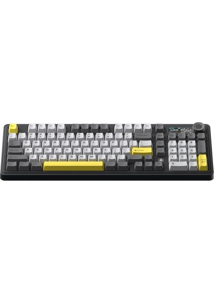 AK980 3 Modlu Hot-Swap Tft Ekranlı Mekanik Oyun KLAVYESI-8.000 Mah Batarya Dinamik Rgb