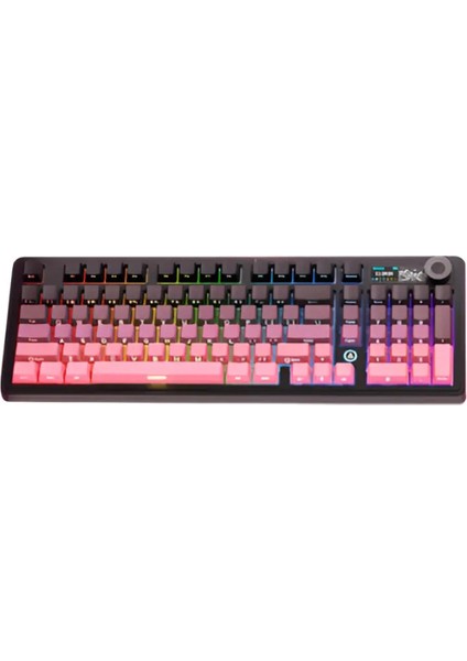 AK980 3 Modlu Hot-Swap Tft Ekranlı Mekanik Oyun KLAVYESI-8.000 Mah Batarya Dinamik Rgb