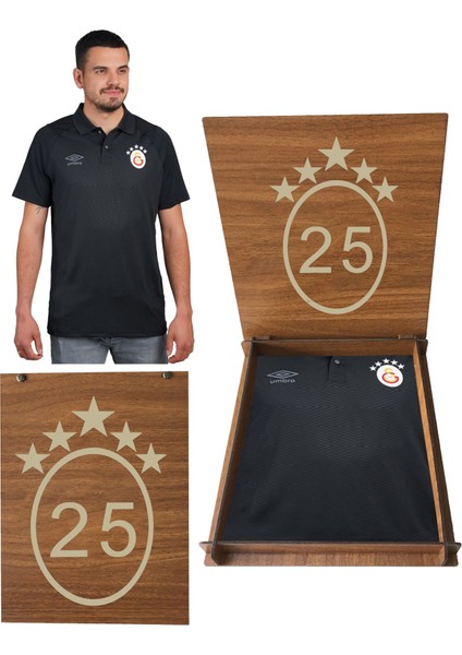 Orijinal Umbro 5 Yıldız Siyah Spor T-Shırt 5 Yıldız Ahşap Kutulu TF0168
