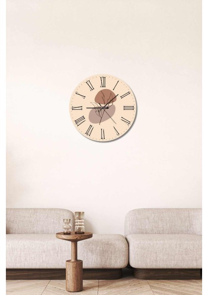 Minimalist Tasarım Mdf Uv Baskı Duvar Saati 40 Mds-01