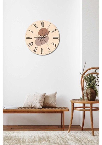 Minimalist Tasarım Mdf Uv Baskı Duvar Saati 40 Mds-01