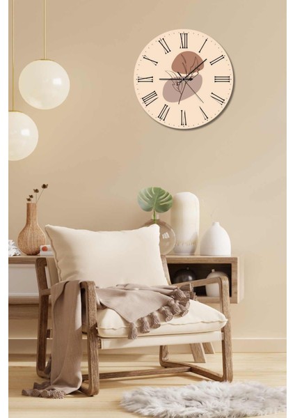 Minimalist Tasarım Mdf Uv Baskı Duvar Saati 40 Mds-01