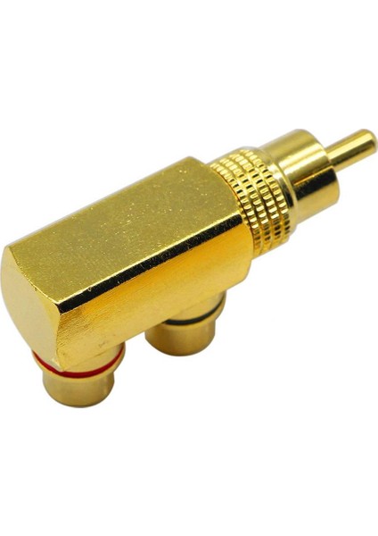 1 Erkek - 2 Dişi Gold 90 Derece Rca Çoklayıcı (Tek) fiyatları