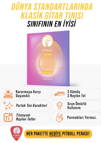 Venüs Series Vcg Nt Takım Tel Klasik Gitar Teli