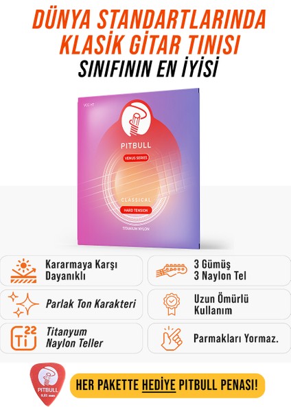 Venüs Series Vcg Ht Takım Tel Klasik Gitar Teli