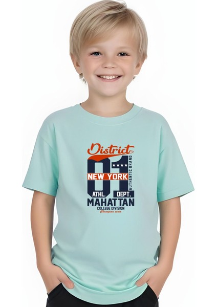 Erkek Çocuk Yuvarlak Yaka Manhattan 01 Erkek Baskılı T-Shirt