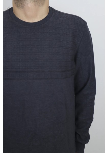 Fistan Store Erkek Füme Desenli Spor Kesim Normal Kalıp Bisiklet Yaka Selanik Kumaşlı Kışlık Kazak fiyatları