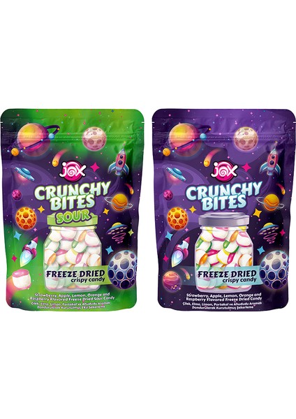 Crunchy Bites Deneme Paketi – 1 Meyveli + 1 Ekşi