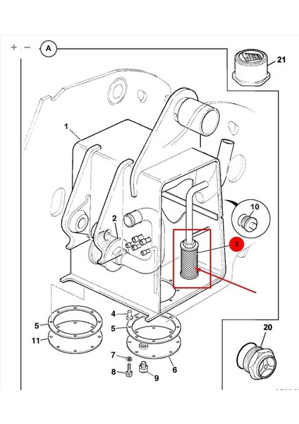 332/D5584A/Y - Hidrolik Filitresi Yerli (Tlh) - Jcb-