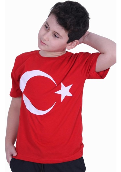 Kopya - Ay Yıldız Baskılı Atatürk Imzalı Unisexs T-Shırt