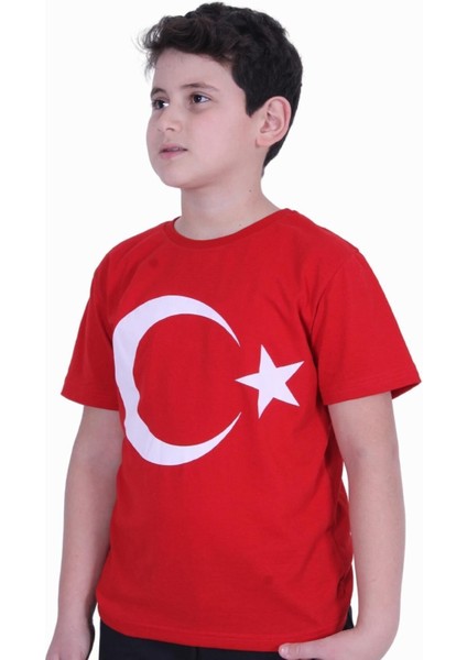 Kopya - Ay Yıldız Baskılı Atatürk Imzalı Unisexs T-Shırt