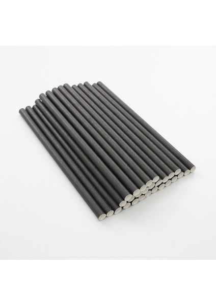 Kağıt Pipet Siyah 6X197 mm 500 Adet