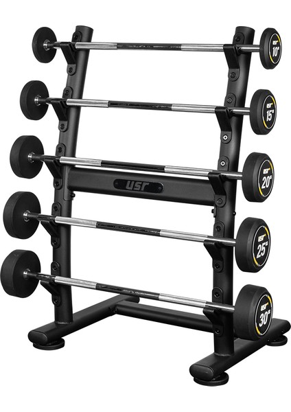 Priene BR50D 5 Li Düz Barbell-Raf Set