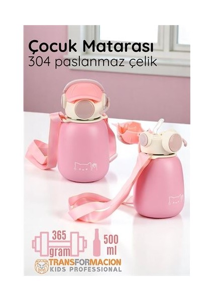 Inox Çelik Hafif Çocuk Matarası 500 ml Kapasiteli