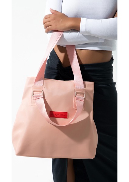 Baghashtag Pudra Pembe Su Geçirmez Fermuarlı Çanta