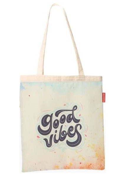 Baghashtag Good Vibes Baskılı Bez Çanta