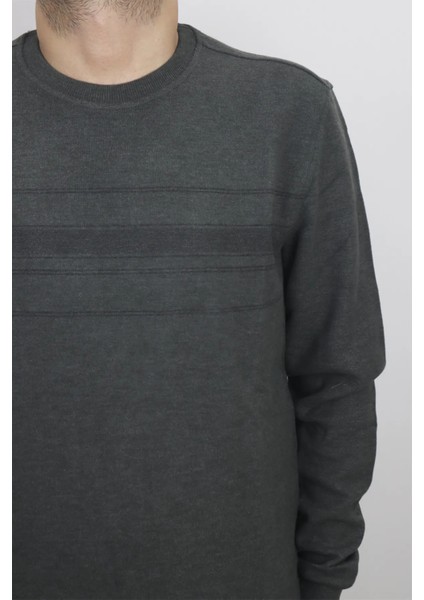 Fistan Store Erkek Haki Yeşil Desenli Spor Normal Kalıp Bisiklet Yaka Selanik Kumaşlı Kışlık Kazak fiyatları