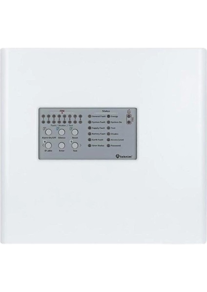 Teknim TFP-4408 Konvansiyonel 8 Bölgeli Yangın Alarm Paneli Metal Kasa