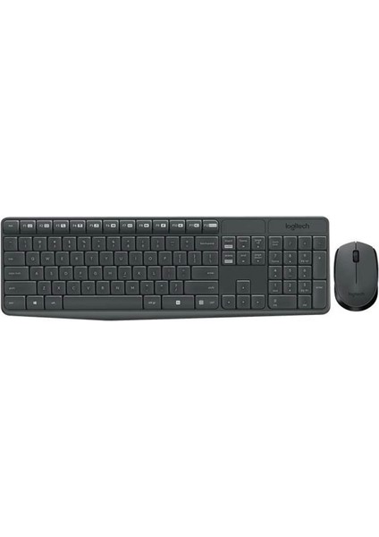Logıtech MK235 Q Tr Kablosuz Klavye Mouse Set Gri 920-007925