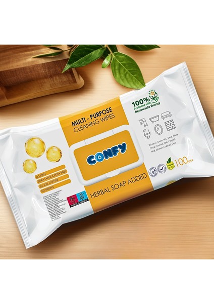 Yüzey Temizlik Havlusu ve Mendili – Arap Sabunu Kokulu (2 Paket x 100 Yaprak)