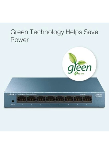 Tp-Lınk LS108G 8 Port Gıgabıt Metal Kasa Swıtch
