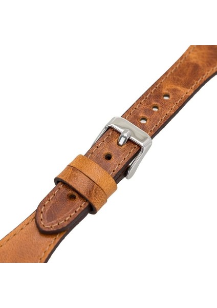 Apple Watch Uyumlu Deri Kordon 38-40-41MM Slim G19 Taba