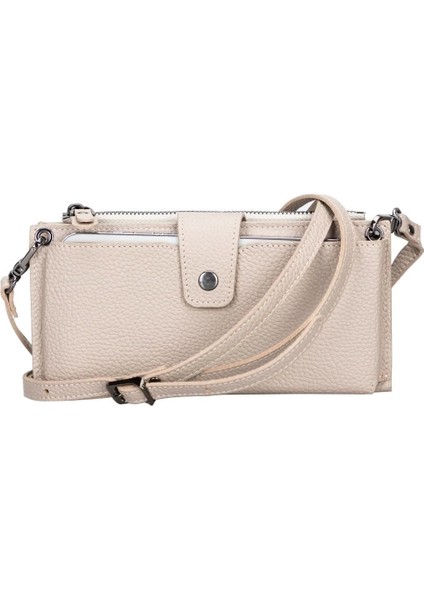 Lozan Strap 6.5 Inch Uyumlu Deri Kartlıklı Kılıf Erc3 Bej