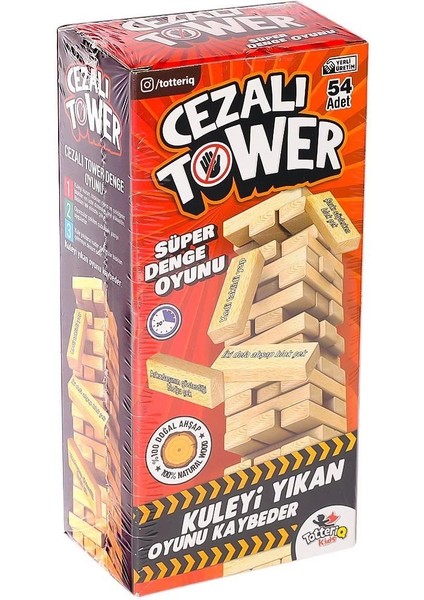 7306 Cezalı Tower Ahşap Denge Oyunu -Totteriq